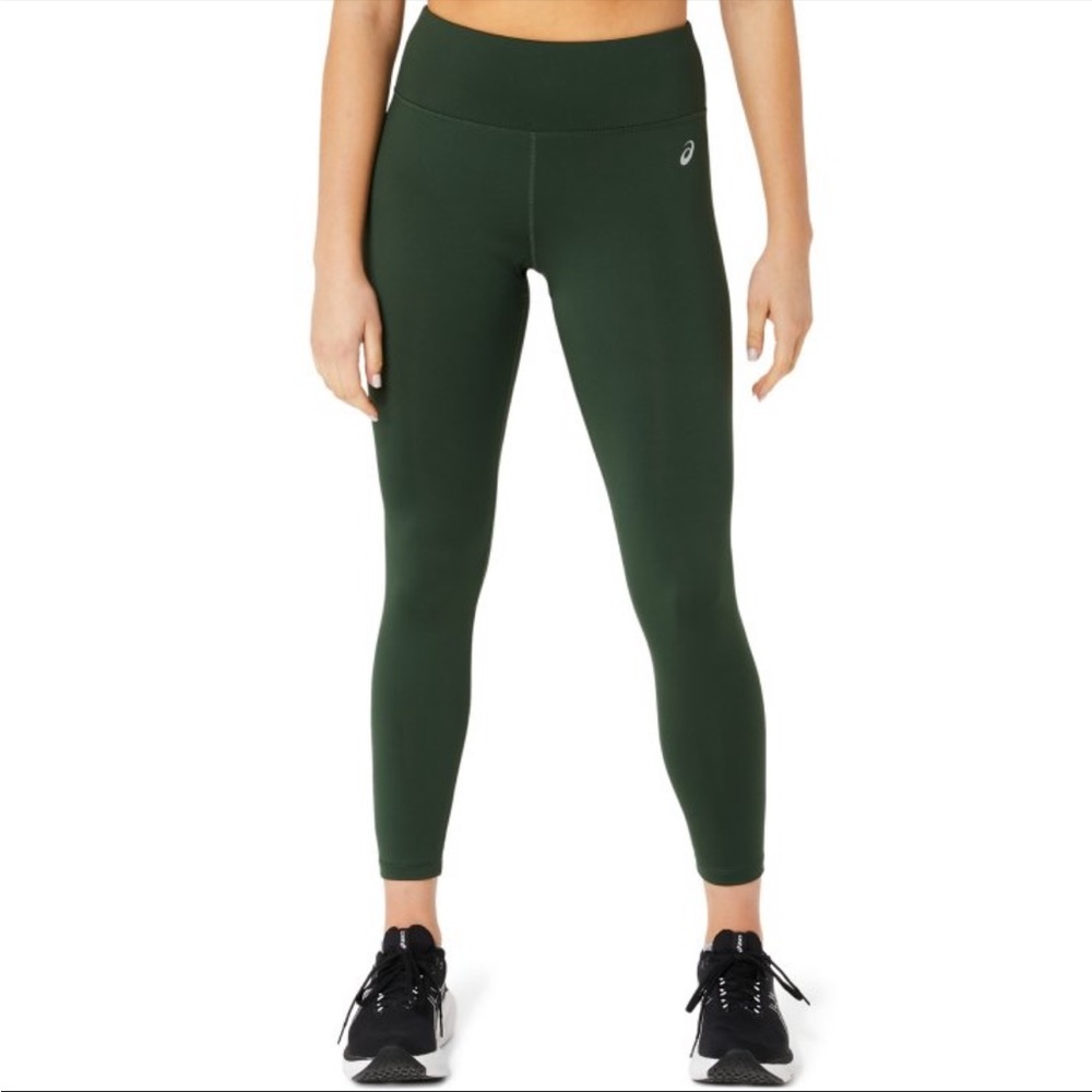Asics Dark Green High-Waist Leggings